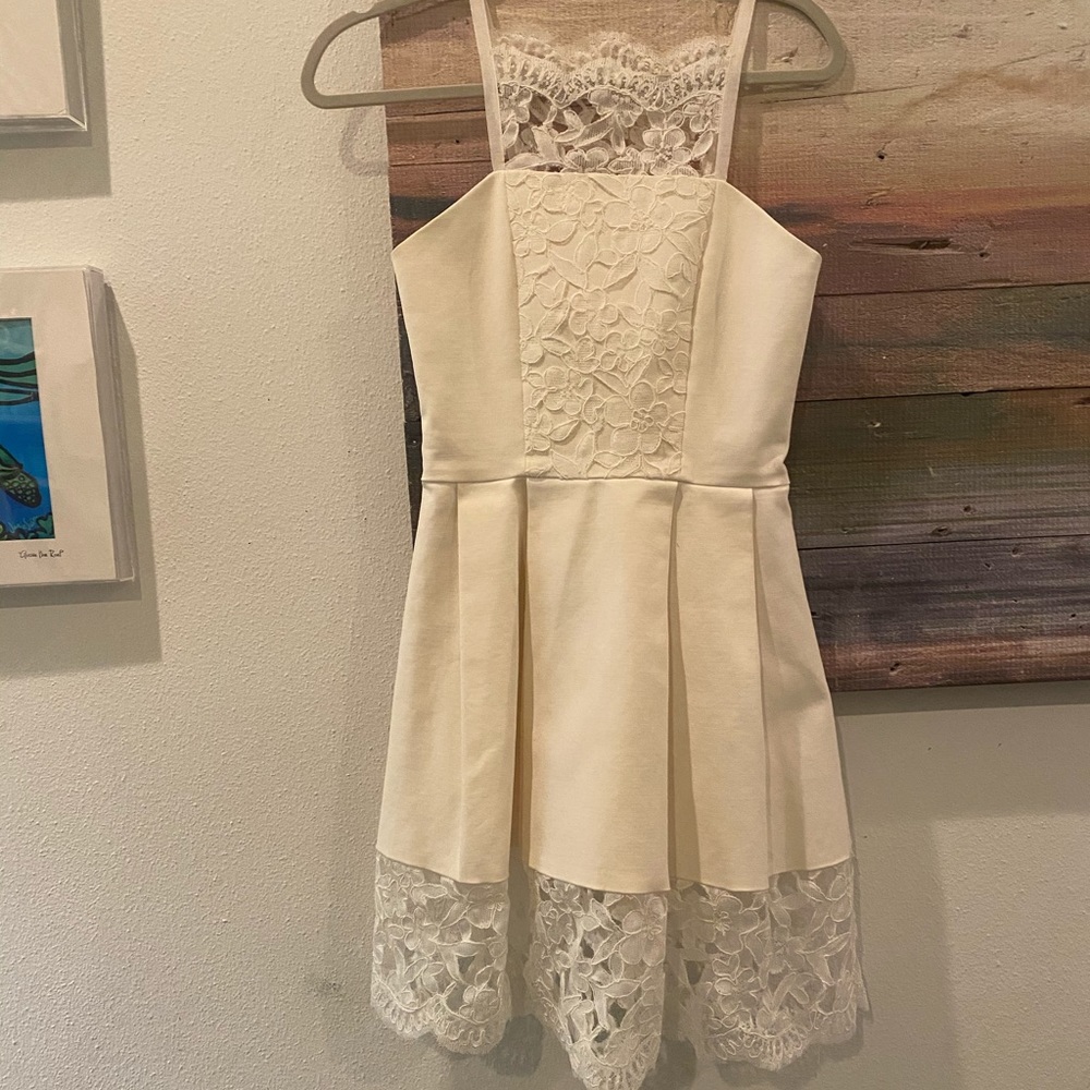 cream Alexis Dress